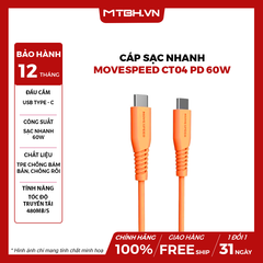 Cáp sạc nhanh Movespeed CT04 PD 60W | 1M | 480MBPS | Cam