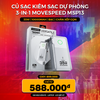 Củ sạc kiêm sạc dự phòng 3-in-1 Movespeed MSP13 | 35W | 10000mAh | Bạc
