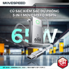Củ sạc kiêm sạc dự phòng 3-in-1 Movespeed MSP14 | 65W | 20000mAh | Bạc