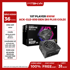 NGUỒN 1ST PLAYER 850w ACK-GLD-850 ĐEN (80 PLUS GOLD)