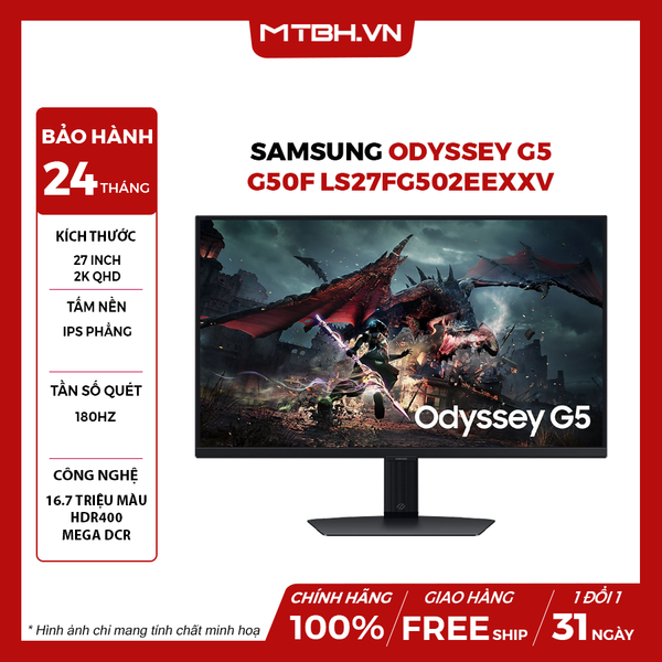MÀN HÌNH SAMSUNG ODYSSEY G5 G50F LS27FG502EEXXV 27