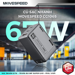 Củ sạc nhanh Movespeed CG106S - 67W | Super GaN | Gray