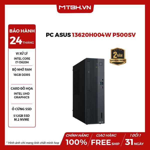 PC ASUS 13620H004W P500SV CORE I7-13620H/16GB/512GB/180W/2Y