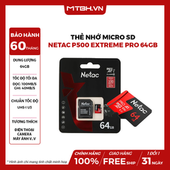 Thẻ Nhớ Microsd Netac P500 Extreme Pro 64Gb