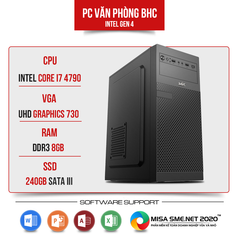 PC VĂN PHÒNG BHC (INTEL CORE I7 4790/8GB/240GB) BH 24 THÁNG
