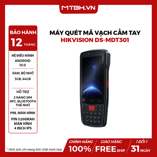 MÁY QUÉT MÃ VẠCH CẦM TAY HIKVISION DS-MDT301