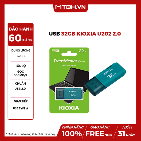 Usb 32Gb Kioxia U202 2.0