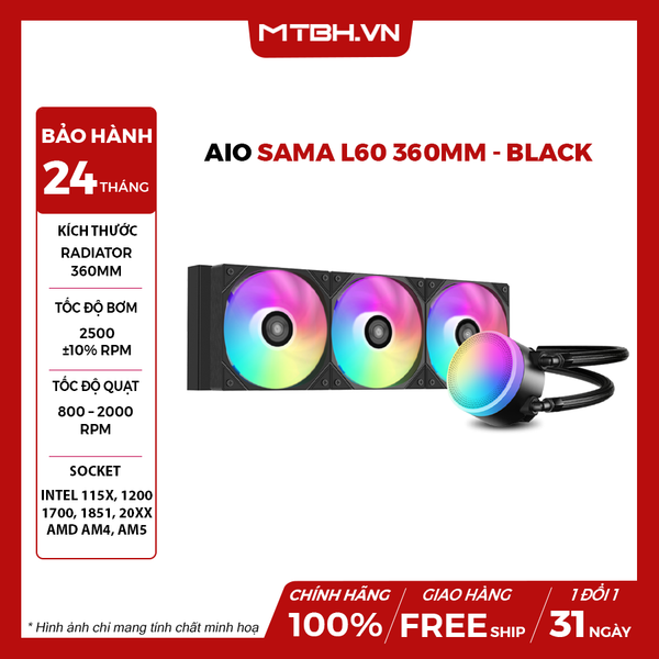 TẢN NHIỆT NƯỚC SAMA L60 360MM - BLACK