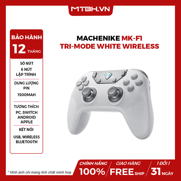 Tay Cầm Game Machenike MK-F1 Tri-Mode White Wireless