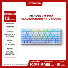Bàn Phím Cơ MCHOSE G75 Pro - Glacier Gradient - 3 Modes
