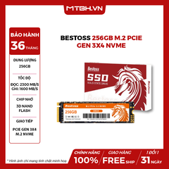 SSD BESTOSS 256G M.2 PCIe GEN 3X4 NVME (Đọc: 2300)