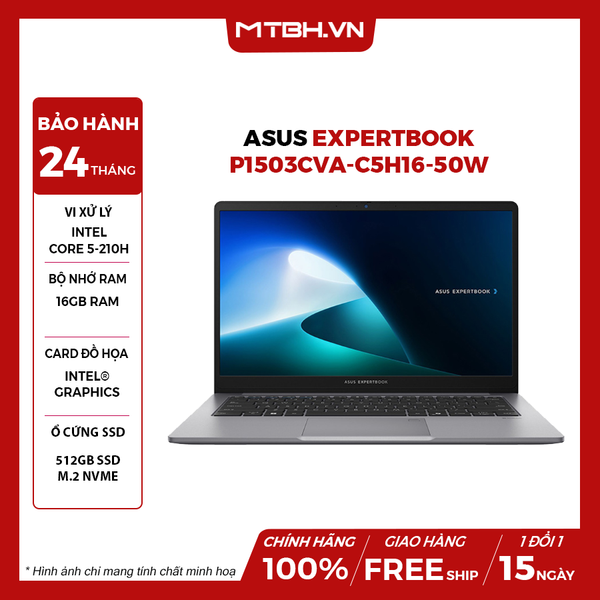 LAPTOP ASUS EXPERTBOOK P1503CVA-C5H16-50W Core 5-210H | 16GB RAM | 512GB SSD | 15.6' FHD | Win 11