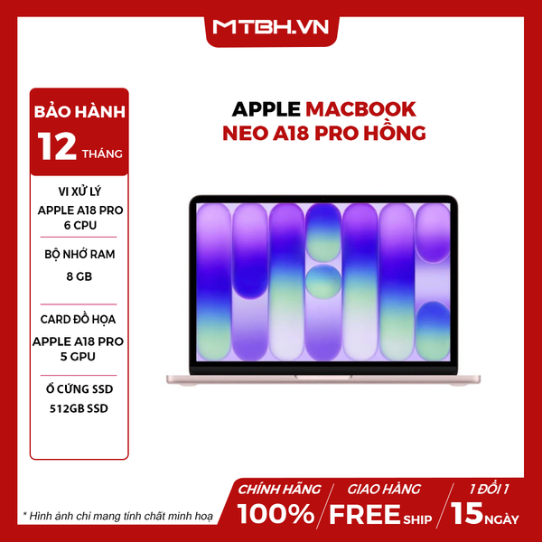 APPLE MACBOOK NEO A18 PRO 6 CPU | 5 GPU | 8GB RAM | SSD 512GB | 13