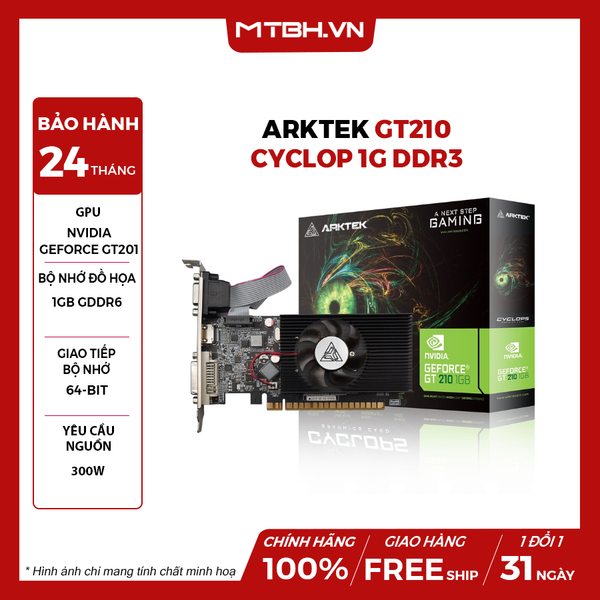 VGA ARKTEK GT210 CYCLOP 1G DDR3