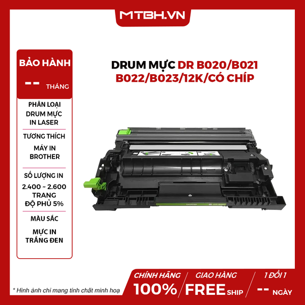 Trống mực DR B020/B021/B022/B023/12K/có chíp