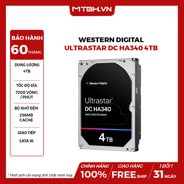 HDD Western Digital Ultrastar DC HA340 4TB | SATA III, 3.5