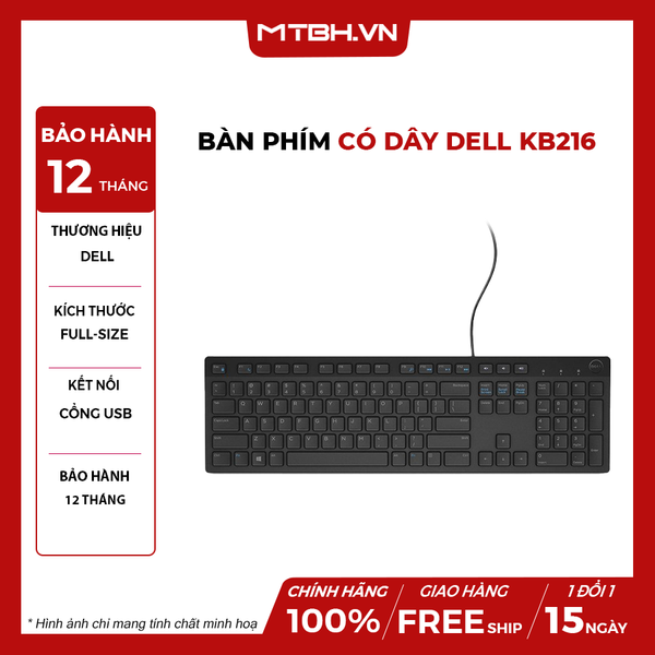 Bàn Phím Có Dây Dell KB216