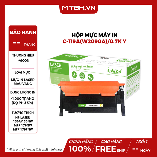 Hộp mực máy in C-119A(W2092A)/0.7K Y