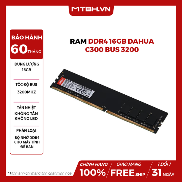 RAM DDR4 16GB DAHUA C300 BUS 3200