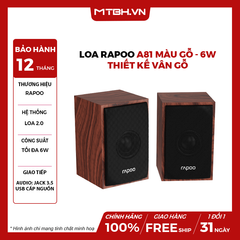 LOA RAPOO A81 MÀU GỖ - 6W | THIẾT KẾ GỖ