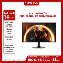 Màn Hình AOC 27G50Z/71 | 27 inch, FHD, 260Hz, IPS Chuyên Game