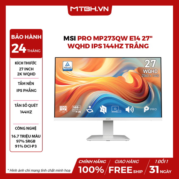 MÀN HÌNH MSI PRO MP273QW E14 27