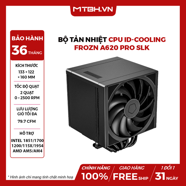 BỘ TẢN NHIỆT CPU ID-COOLING FROZN A620 Pro SLK ( 2 fan - 6 ống đồng )