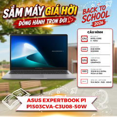 LAPTOP ASUS EXPERTBOOK P1 P1503CVA-C3U08-50W Core 3 100U | 8GB RAM | 512GB SSD | 15.6' FHD | Win 11