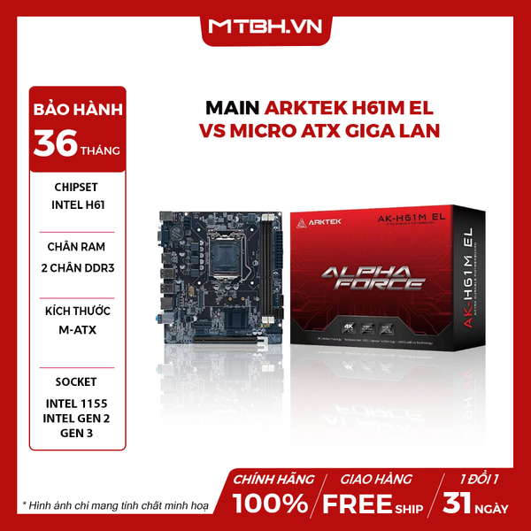 MAIN ARKTEK H61M EL VS Micro ATX 1000 LAN