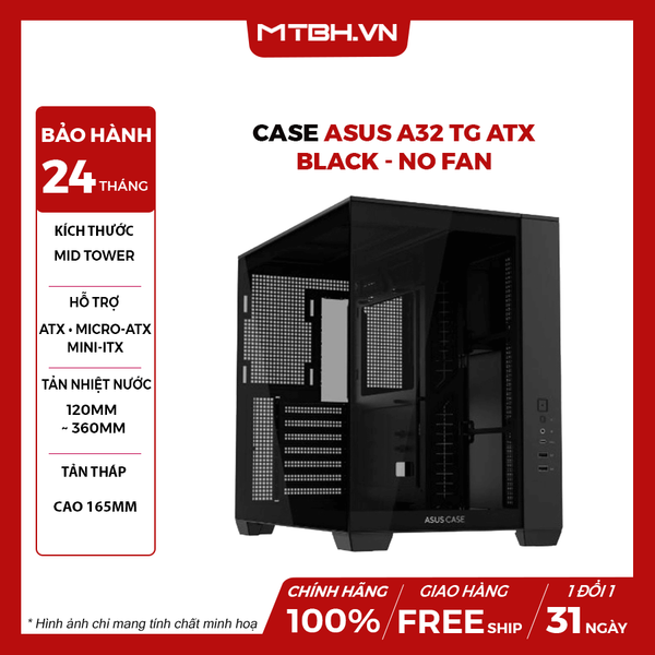 Case Asus A32 TG ATX Black - No Fan