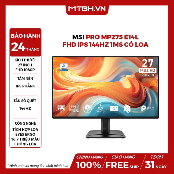 MÀN HÌNH MSI PRO MP275 E14L 27