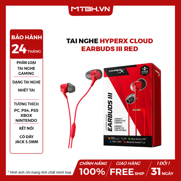 Tai Nghe HyperX Cloud Earbuds III Red