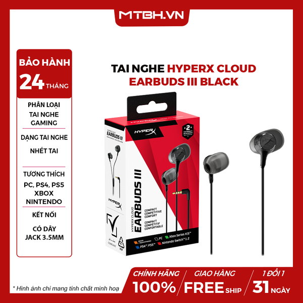 Tai Nghe HyperX Cloud Earbuds III Black