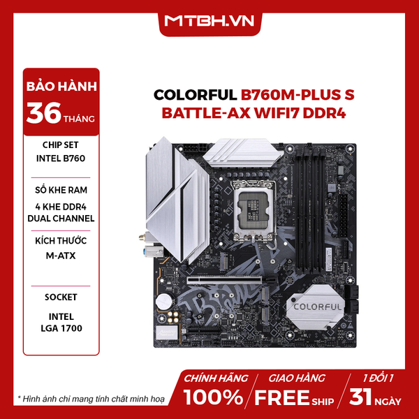 MAIN COLORFUL B760M-PLUS S BATTLE-AX WIFI7 DDR4