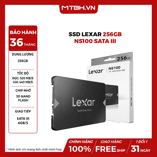 SSD LEXAR 256GB NS100 SATA III