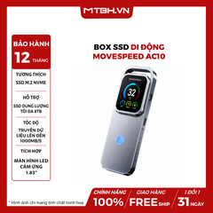 BOX SSD DI ĐỘNG MOVESPEED AC10 USB 3.2 Gen2, 10Gbps, PD100wat, Upto 8Tb, 100Gam