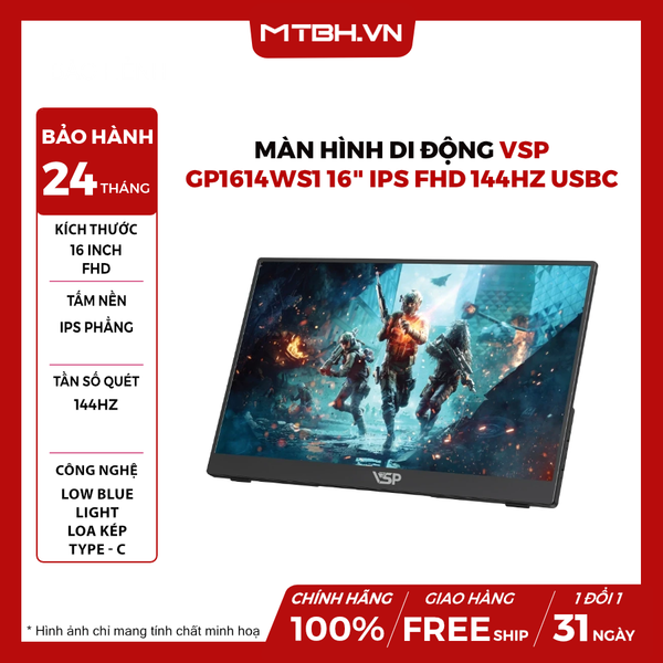 MÀN HÌNH DI ĐỘNG VSP GP1614WS1 16