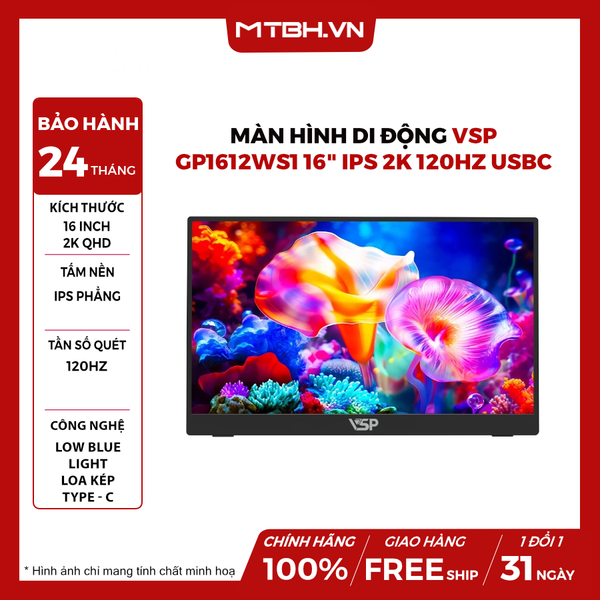 MÀN HÌNH DI ĐỘNG VSP GP1612WS1 16