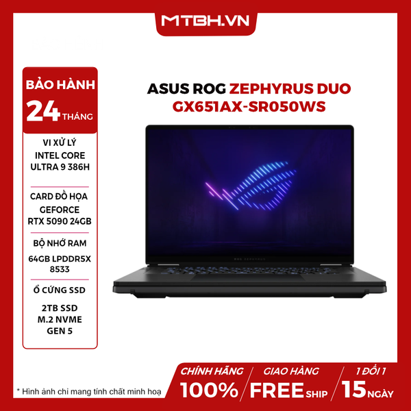 Laptop Gaming ASUS ROG Zephyrus DUO GX651AX-SR050WS Ultra 9 386H | RTX 5090 24GB | 64GB | 2TB | 16' 3K OLED 120Hz Touch | Win 11