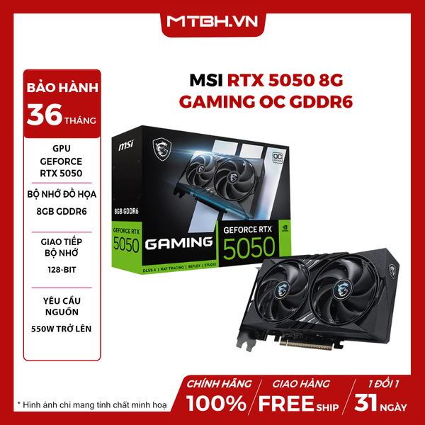 VGA MSI RTX 5050 8G GAMING OC GDDR6
