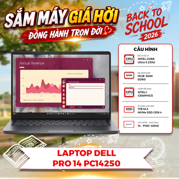 LAPTOP DELL PRO 14 PC14250 Ultra 5 235U | 16GB RAM | 512GB SSD | 14