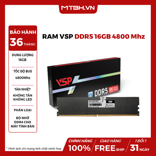RAM DDR5 16GB VSP 4800 Mhz