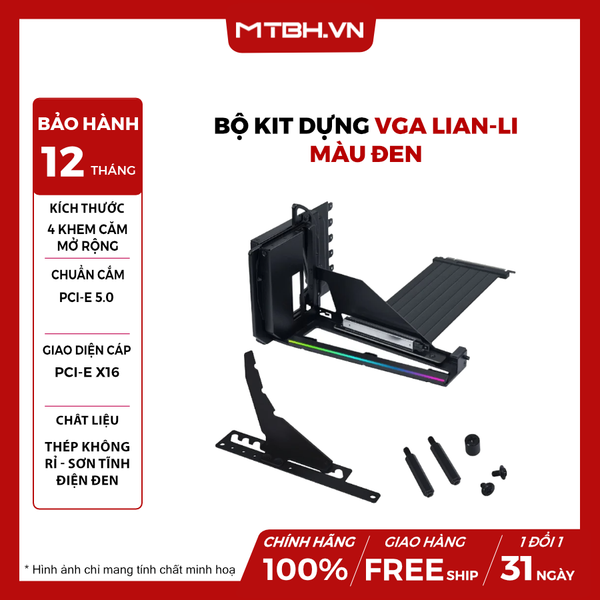 Bộ Kit giá dựng GPU Lian Li Multi-Direction Vertical GPU Bracket PCIe 5.0 VG4-5-V4X - Màu Đen