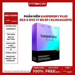 Bản quyền phần mềm Kaspersky dùng cho máy tính Kaspersky Plus SEA 5-Dvc 1Y Bs RP ( KL10424UEFS)