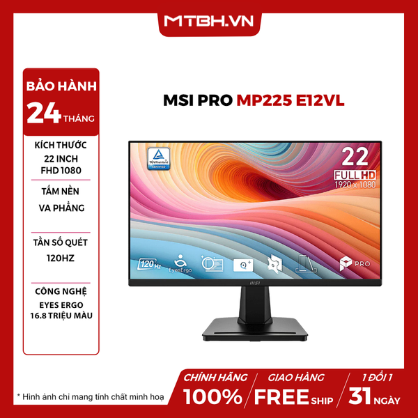 MÀN HÌNH MSI PRO MP225 E12VL 22
