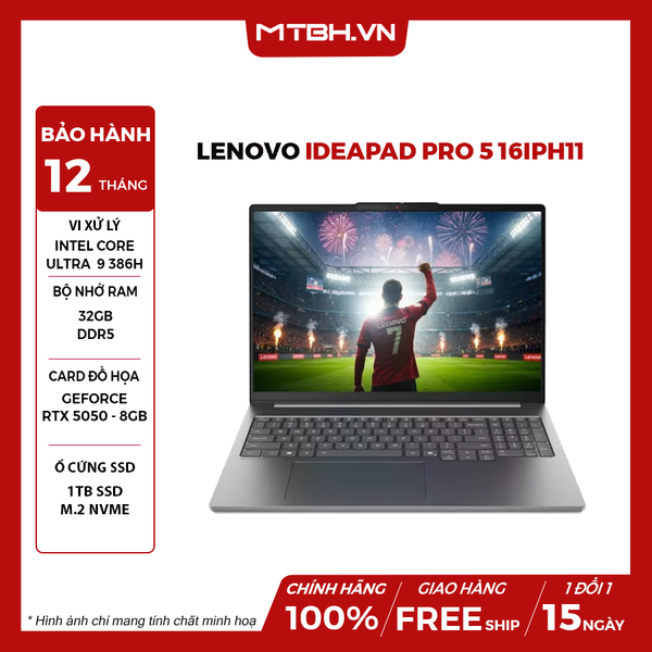 Laptop Lenovo IdeaPad Pro 5 16IPH11 Core Ultra 9 386H | RTX 5050 8GB | RAM 32GB | SSD 1TB | 16