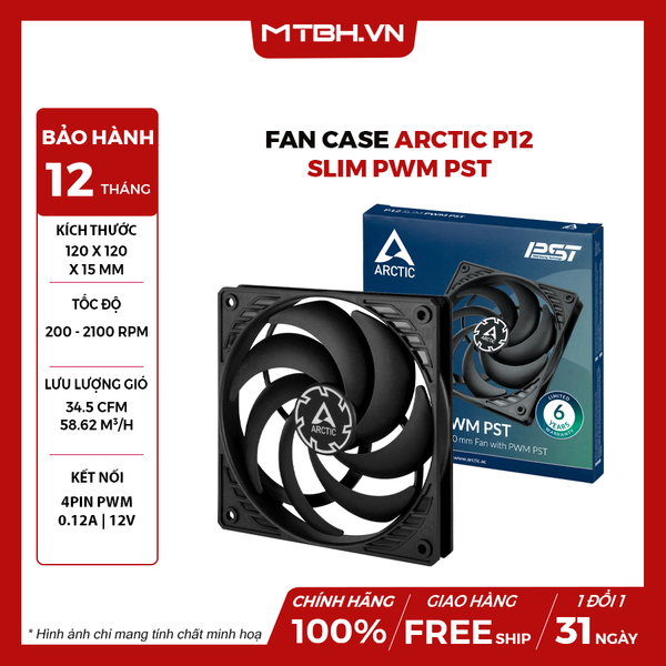 FAN CASE Arctic P12 SLIM PWM PST