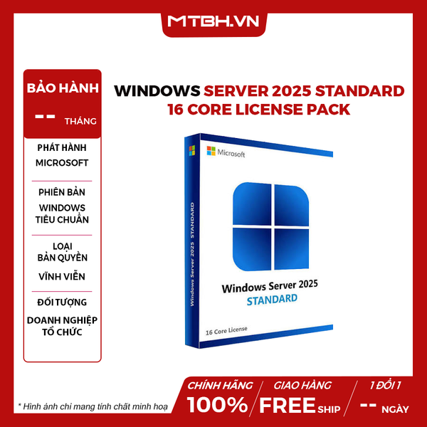 Windows Server 2025 Standard - 16 Core License Pack