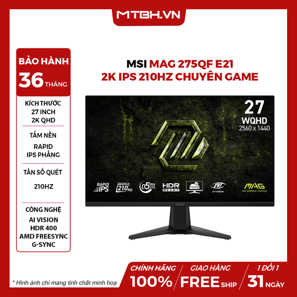 MÀN HÌNH MSI MAG 275QF E21 27