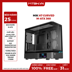 Case MIK H7 CURVED 360 M-ATX 360 Black